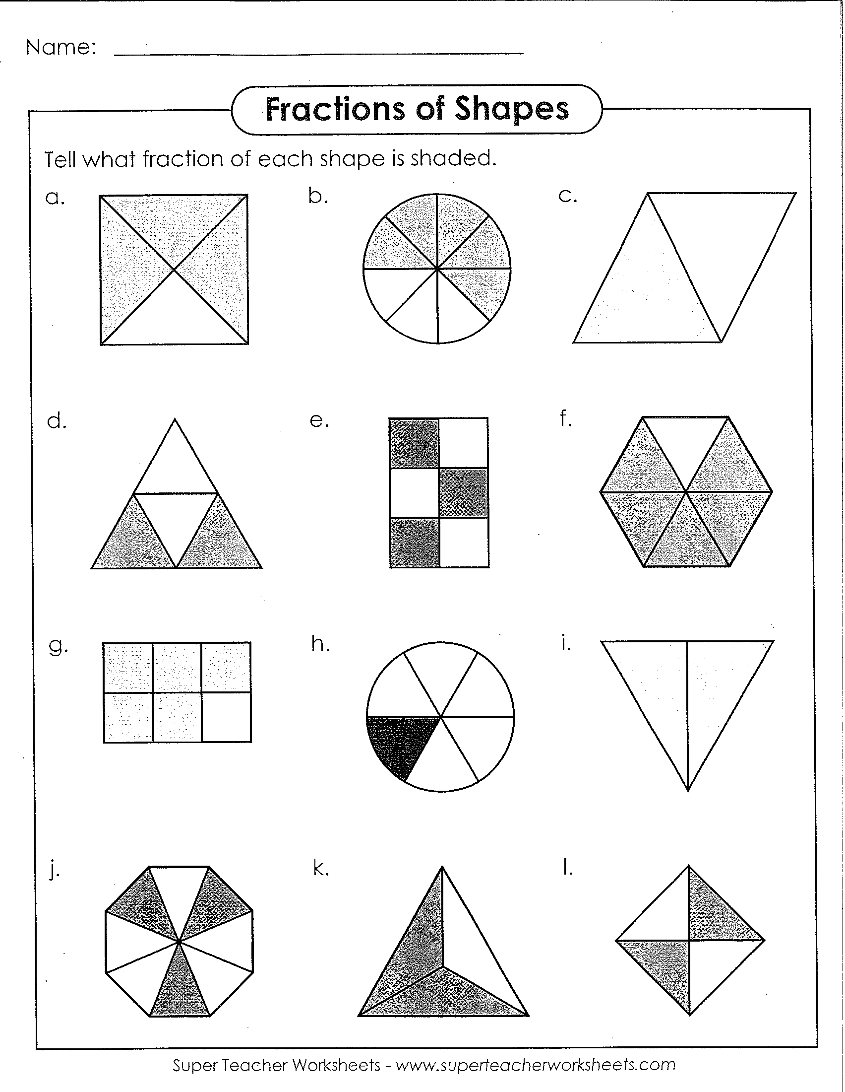 Fractions of Shapes | PenXP Sample